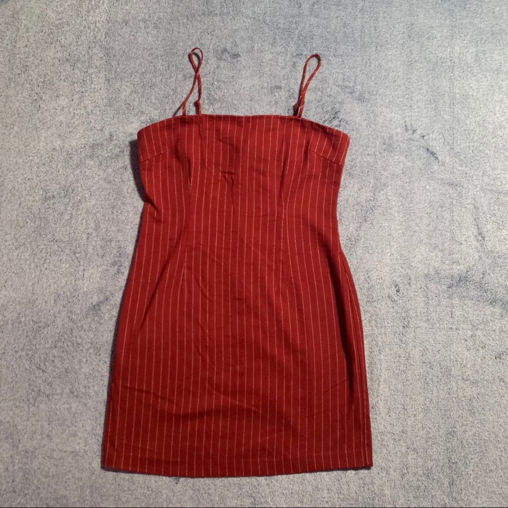 Pinstripe mini dress